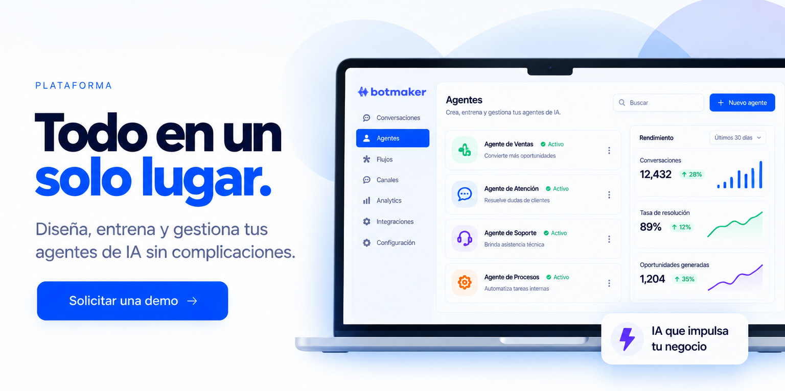 Todo en un solo lugar con Botmaker