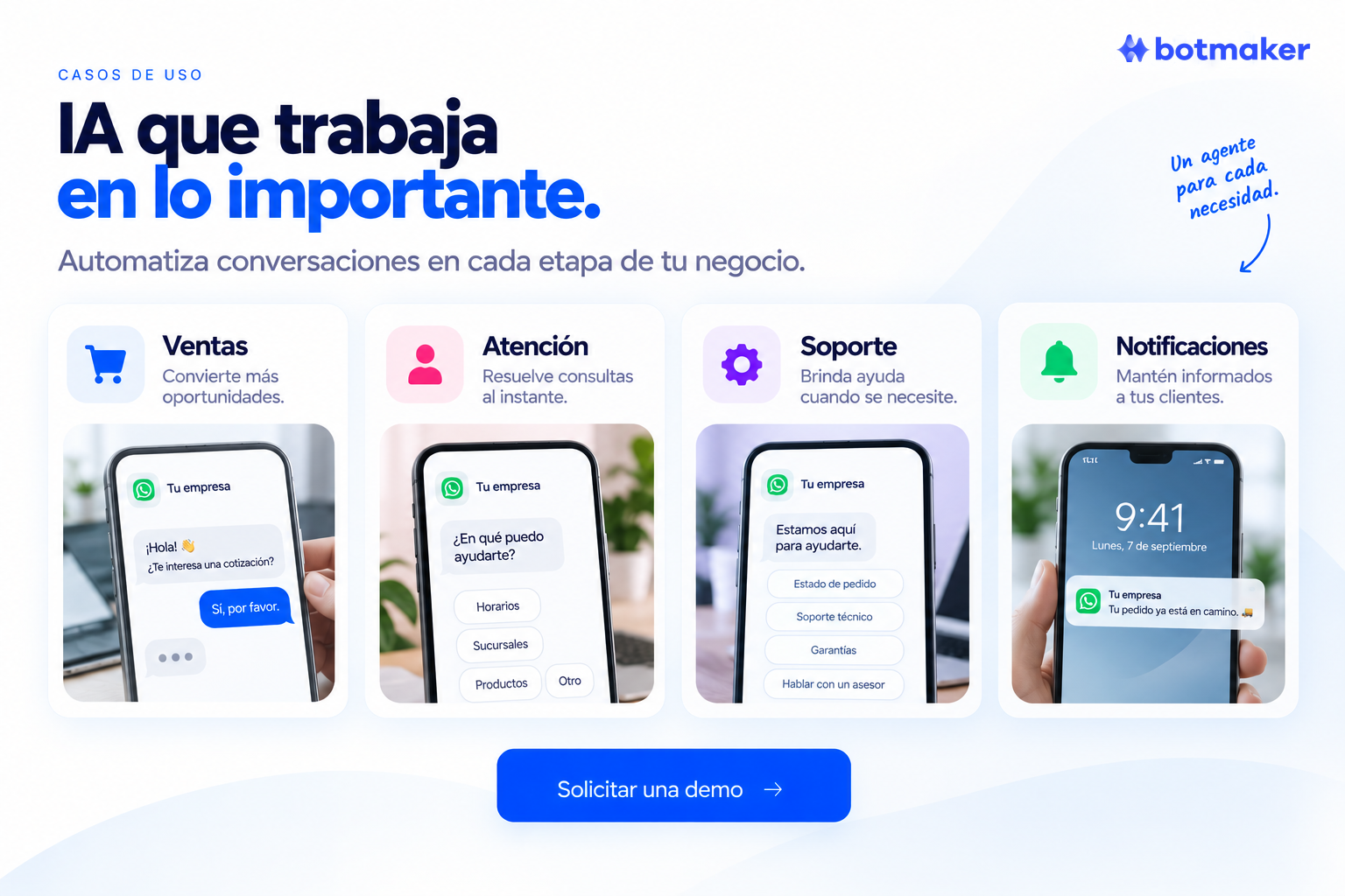 Casos de uso de Botmaker